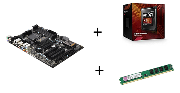 PLACA AM3 + CPU FX6300 3,3 Ghz 6 NÚCLEOS + 4GB DDR3